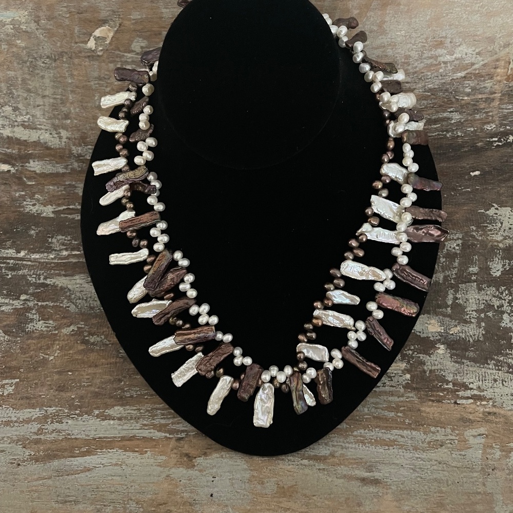 Freshwater Pearl Double Strand Necklace - Picture 9 of 9